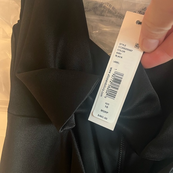 NWT Alice + Olivia Harmony Twist Asymmetric Midi Dress - Picture 9 of 11